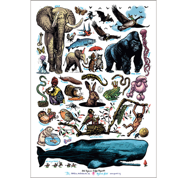Benjamin Güdel - Poster "Lo zoo divertente"