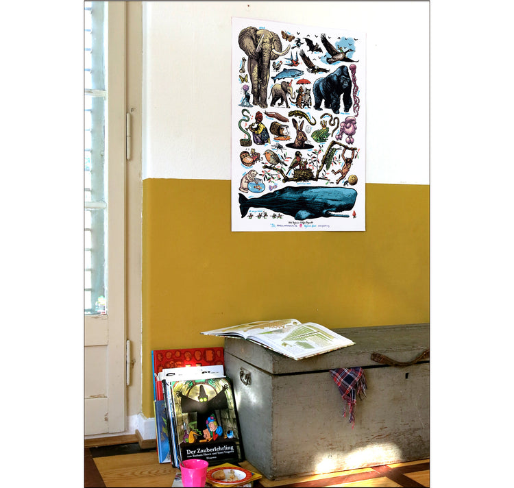 Benjamin Güdel - Poster "Lo zoo divertente"