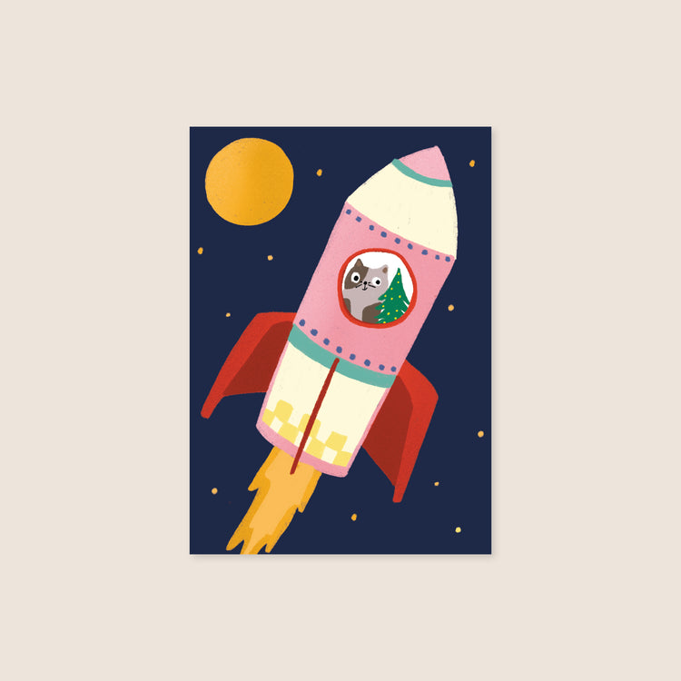 Hartezeiten - Postkarte "Rakete"