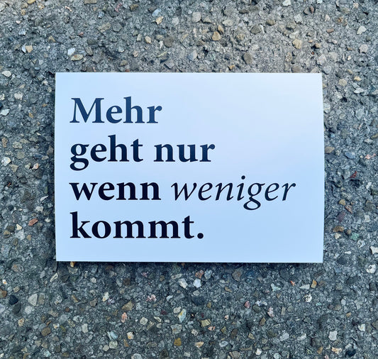 Rahel Stolz - Postkarte "Mehr"