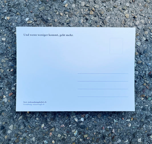 Rahel Stolz - Postkarte "Mehr"