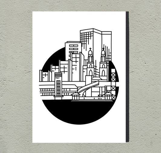 Jil Kugler - Plakat "Züri" (schwarz/weiss)