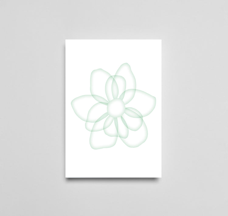 Julia Jenny - Karte "Blüte Pastell Mint"