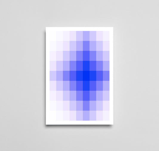 Julia Jenny - Karte "Pixel" (blau)