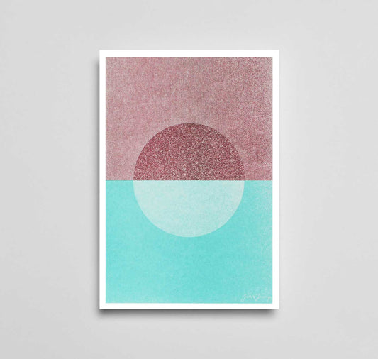 Julia Jenny - Karte "Sonnenuntergang Mint"