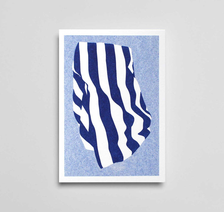 Julia Jenny - Karte "Streifen Blau"
