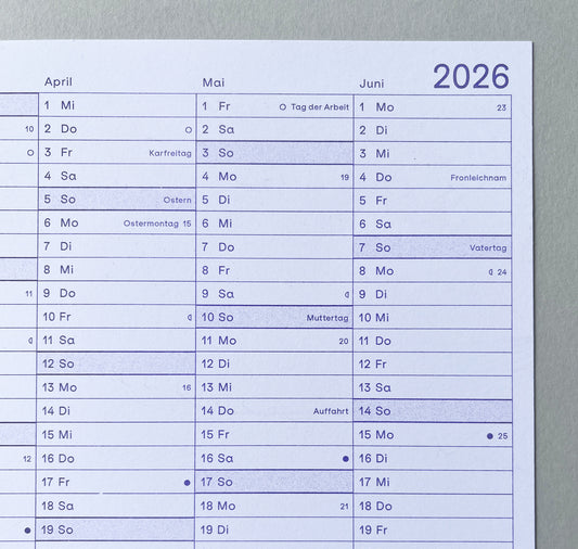 Julia Jenny - Jahresübersicht 2026