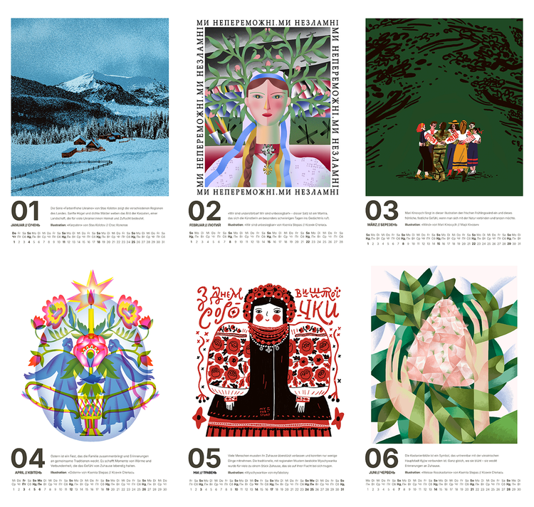 Libereco - Ukraine Soli-Kalender 2026 "Zuhause"