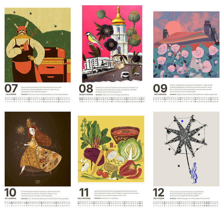 Libereco - Ukraine Soli-Kalender 2026 "Zuhause"