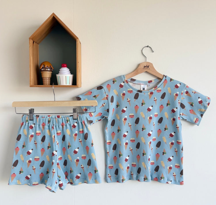 Karin Lena Schmid x Wild Sparkle - Kinder Shorts "Ice Cream"