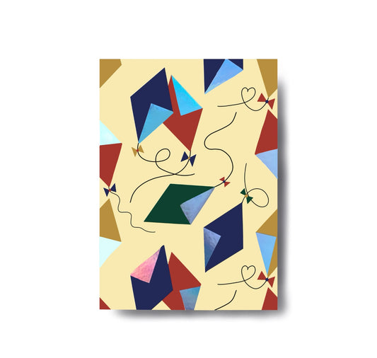 Karin Lena Schmid - Postkarte "Drachen mit Holofolie"
