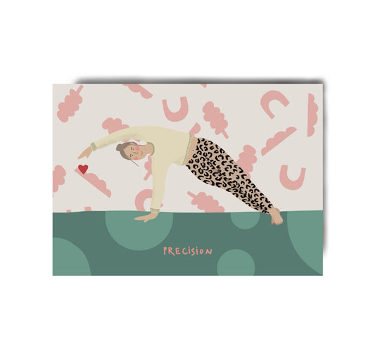 Karin Lena Schmid - Postkarte "Pilates side bend"