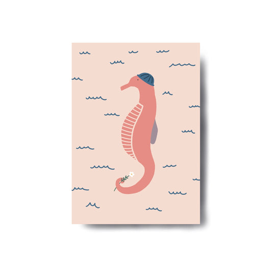Karin Lena Schmid - Postkarte "Seepferd"