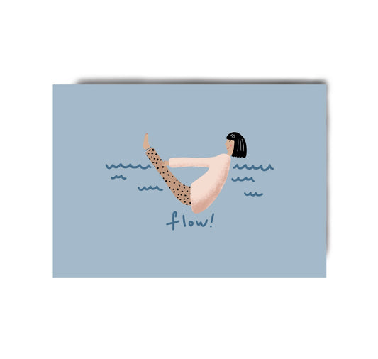 Karin Lena Schmid - Postkarte "Yoga Boot"