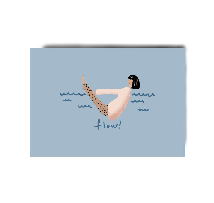 Karin Lena Schmid - Postkarte "Yoga Boot"