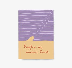 Karin Lena Schmid - Postkarte "Barfuss im warmen Sand"