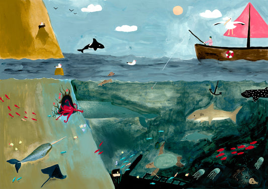 Karin Lena Schmid - Postkarte "Meer"