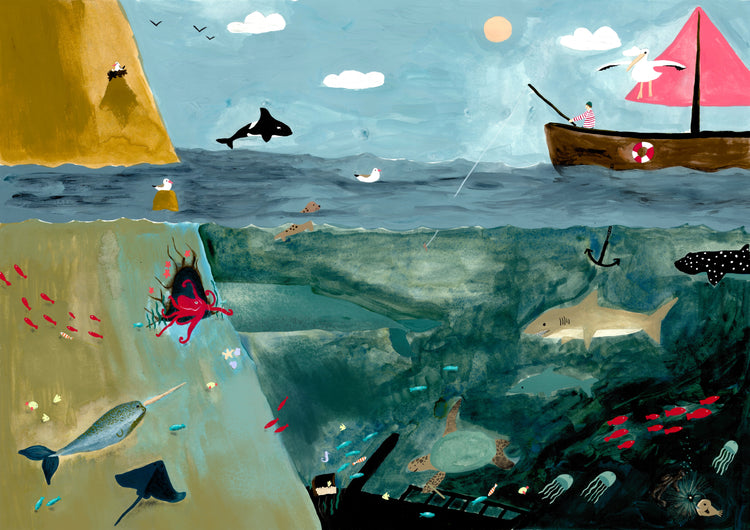 Karin Lena Schmid - Postkarte "Meer"