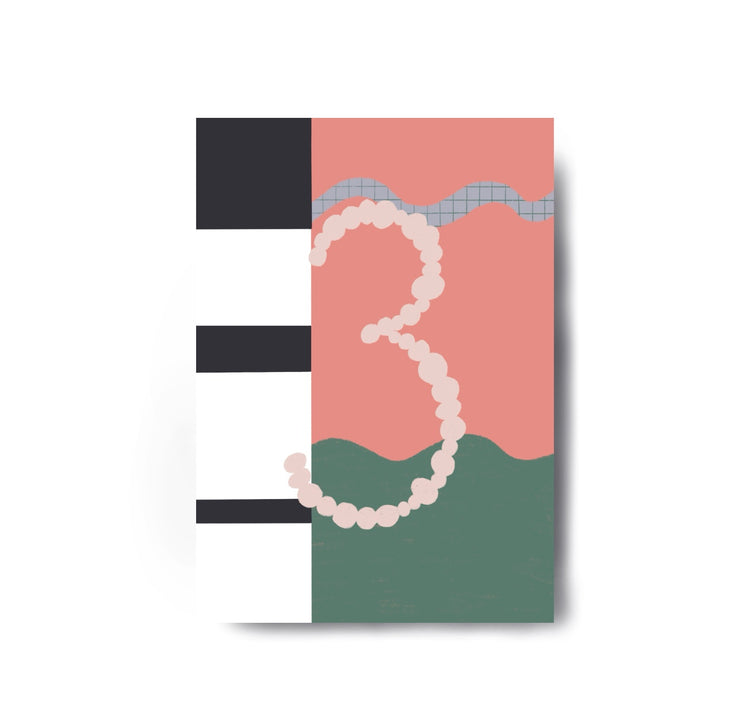 Karin Lena Schmid - Cartolina "Mi sono guarita così tanto che ho ricominciato ad apprezzare il rosa"