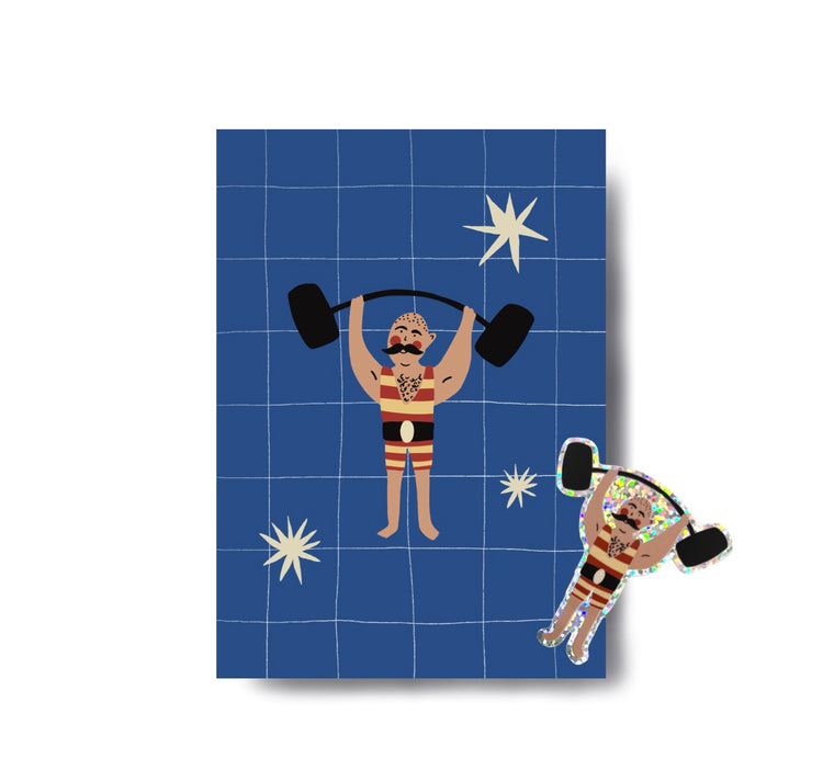 Karin Lena Schmid - Postkarte und Sticker Set "Stark!"