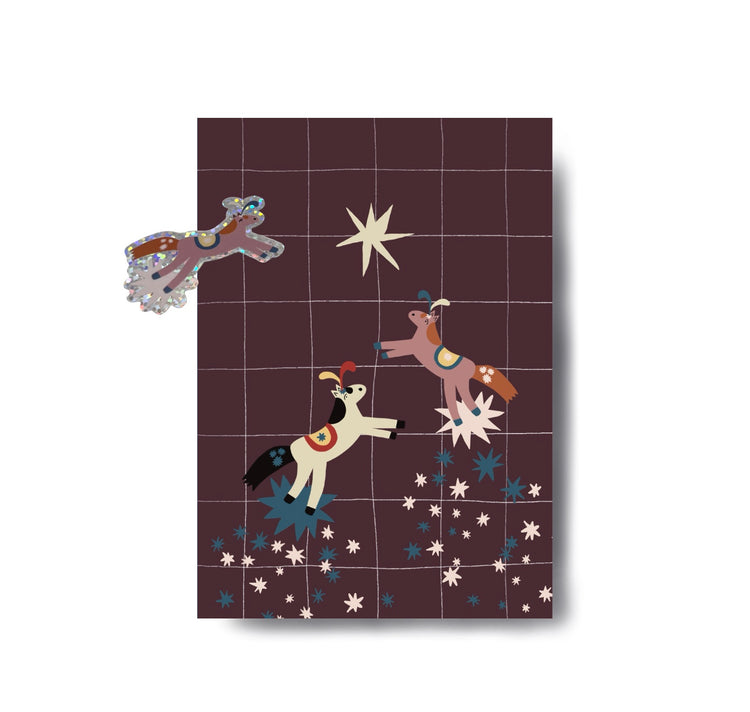 Karin Lena Schmid - Postkarte und Sticker Set "Sternenpony"