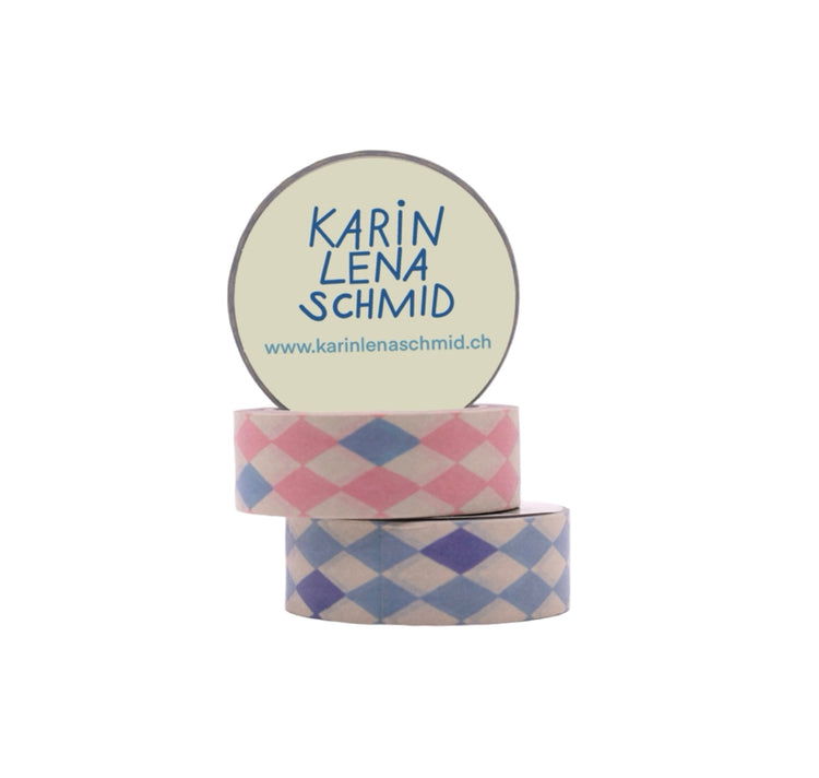 Karin Lena Schmid - Washitape Set "Diamant blau und rosa"