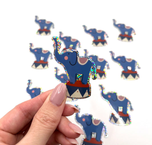 Karin Lena Schmid - Sticker "Elefant auf Podest"