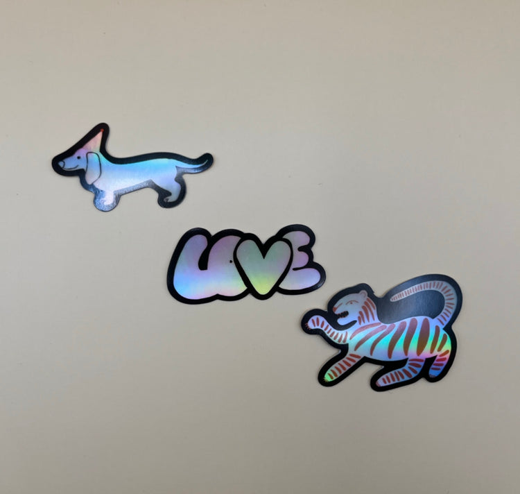 Karin Lena Schmid - Stickerset "Dackel, Tiger, Love"