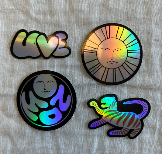 Karin Lena Schmid - Stickerset "Love, Mond, Sonne, Tiger"