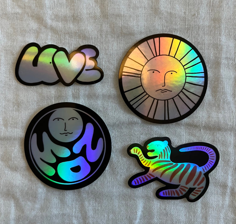 Karin Lena Schmid - Stickerset "Love, Mond, Sonne, Tiger"