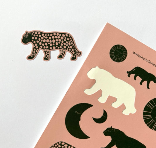 Karin Lena Schmid - Stickerbogen "Leos mit Sonne, Mond und Sterne"