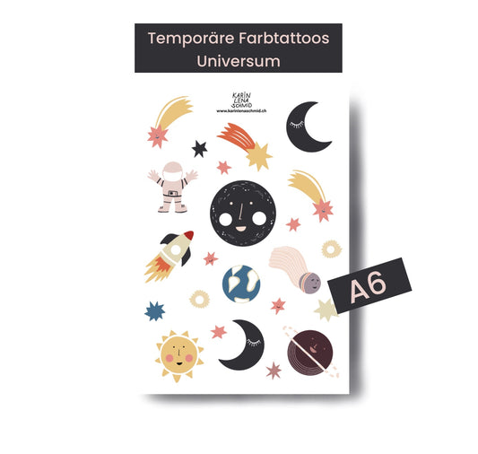 Karin Lena Schmid - Temporäre Tattoos "Universum"