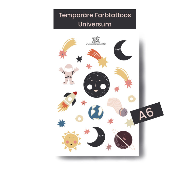 Karin Lena Schmid - Temporäre Tattoos "Universum"