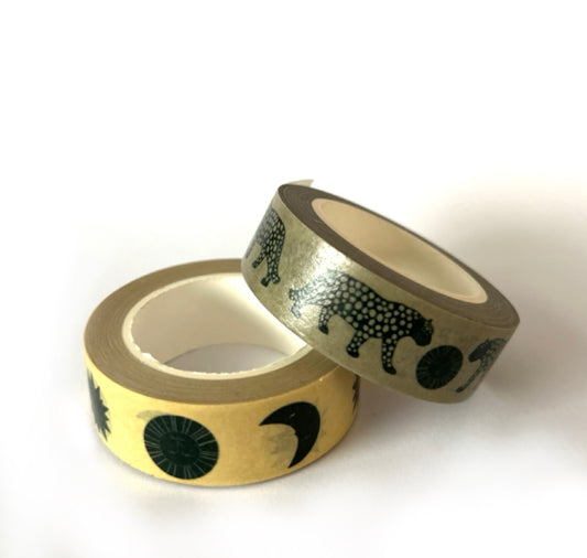 Karin Lena Schmid - Washitape Set "Leopard und Sonne, Mond und Sterne"
