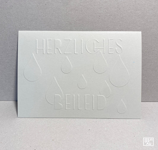 GINNY - Biglietto in rilievo "Le più sentite condoglianze" (Lacrime)