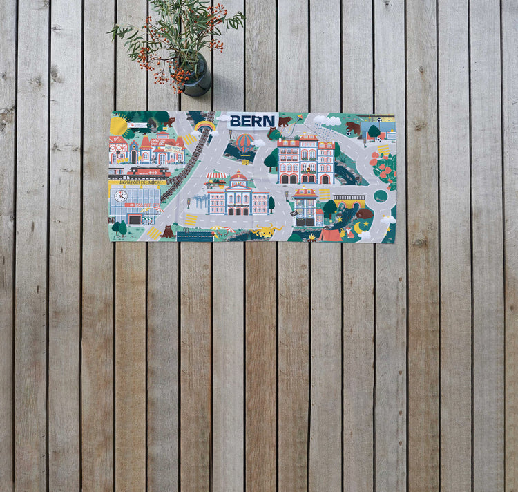 Tappeto da gioco per bambini - panno in microfibra "Bern"