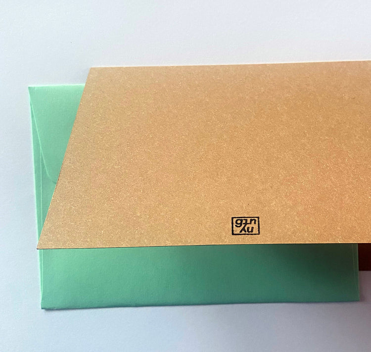 GINNY - Karte „Die Elster“, Linoldruck