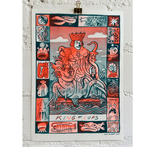 Luigi Olivadoti - Plakat "King of Cups" (Risographie)