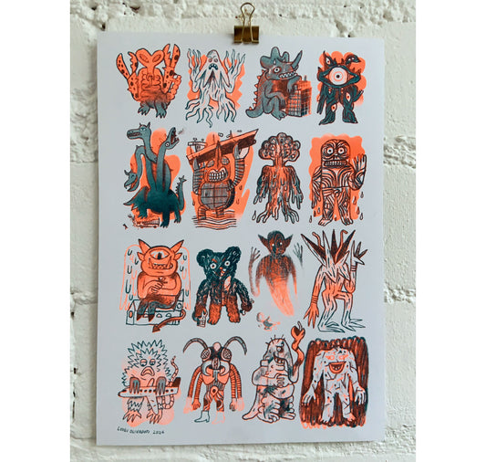 Luigi Olivadoti - Poster "Monster Collection" (Risograph)