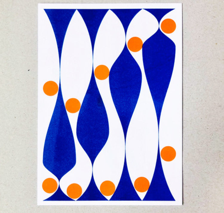 Marisa Zürcher - Plakat "Komposition" (Orange Blau)