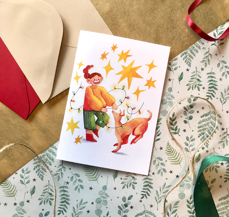 Mavie Steffanina - Karte "CHRISTMAS BIMBA E CUCCIOLO"