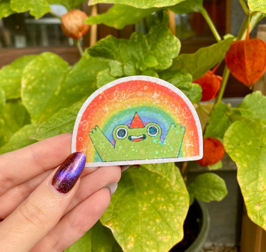 Mavie Steffanina - Holo Sticker "Rainbow Frog"
