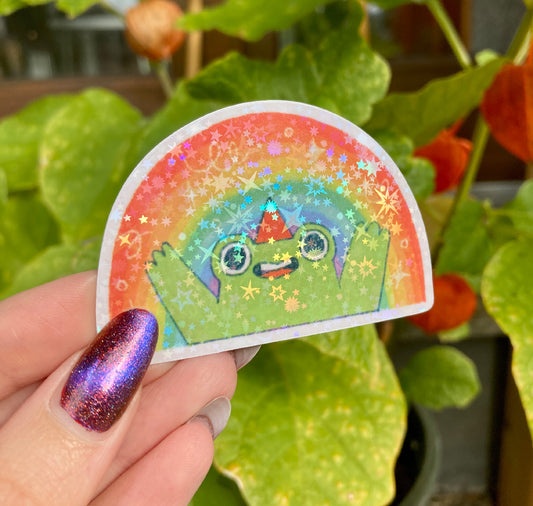 Mavie Steffanina - Holo Sticker "Rainbow Frog"