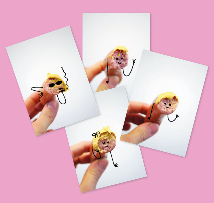 Meret Glausen - Postkarten "Würstli"