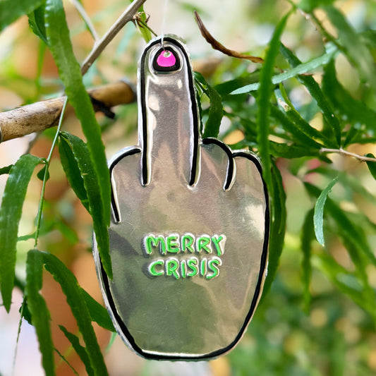 Samira Belorf - Weihnachtsanhänger "Merry Crisis"