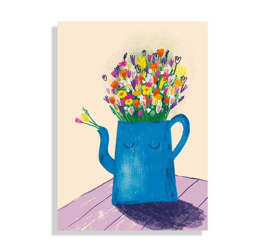 Milena Schnell - Postkarte "Blumenvase"