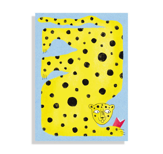 Milena Schnell - Postkarte "Leseleopard"