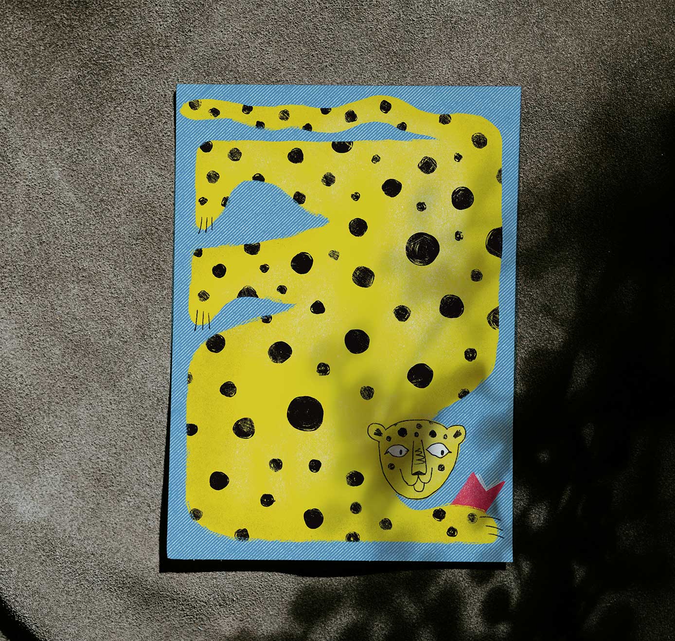 Milena Schnell - Postkarte "Leseleopard"