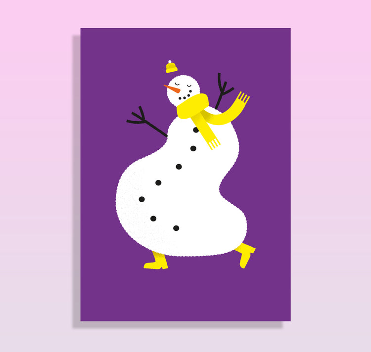 Milena Schnell - Postkarte "Schneemann"