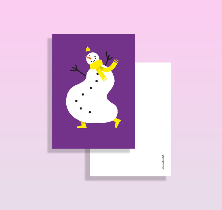 Milena Schnell - Postkarte "Schneemann"